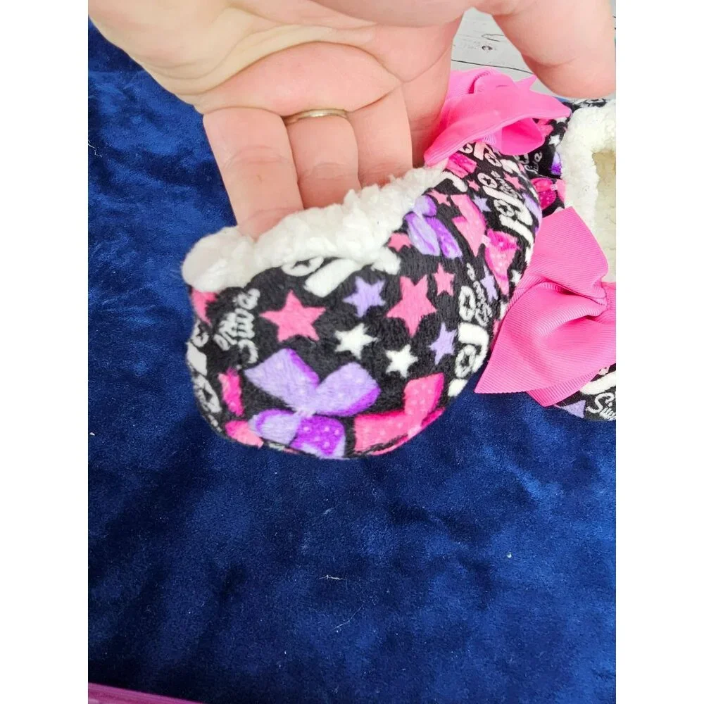 JoJo Siwa Girls Fuzzy‎ Slipper Socks Size 9/10 toddler